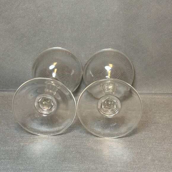 Vintage Coupe Champagne/Cordial Glasses 1940s Art Deco MCM Pressed Glass - Picture 4 of 6